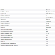 Armoire de sécurité Polystore - Stockage de liquides polluants et agressifs - 218303W - Plastique résistant avec étagères inox_2