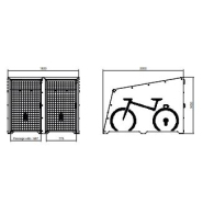 Box à vélo individuel et sécurisé - BERLIN - Tôle galvanisée - 1820x1450x2055 mm_2