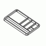 Caisson mobile pour bureau Lithos - Dellarovere - 3 tiroirs, Chêne foncé, Oui_2