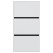 Vidaxl porte coulissante noir 102,5x205 cm verre trempé aluminium 155200_2