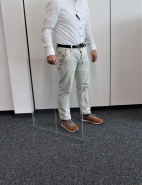 37908 - Paroi de protection hygiénique portable en verre acrylique transparent - Bachmann Display AG_2