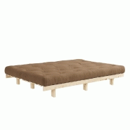 Banquette convertible futon LEAN en pin massif - coloris mocca - couchage 130 x 190 cm - Karup_2