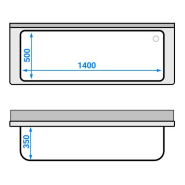Plonge batterie 160x60cm sur meuble_2