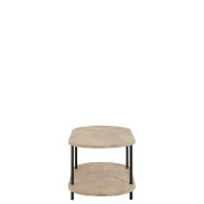 Table basse Datoa - 2 plateaux en bois de manguier et piétement en fer - Style épuré et robuste_2