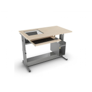 Table informatique DATA avec écran sous vitre - Fabrication française - Pour salles de formation, lycées et magasins_2