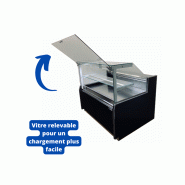 Vitrine réfrigérée traditionnelle VALOA - EINF 937, 937 mm largeur, LED, plexi coulissant, -1°C à +5°C_2