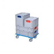 Chariot porte bac - Kalidesk - en plastique - norme Europe - BH054-0068_2