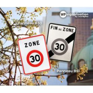 Panneau de prescription B30 - entrée d'une zone à vitesse limitée à 30 km/h B30_2