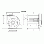 Ventilateur caisson 10/10 1400 - turbine d'extraction avec caisson extérieur - capacité 3800 m3/h - Ø 400 mm_2