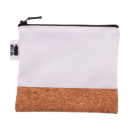 Trousse de maquillage personnalisée - zippée en polyester RPET 600D et liège naturel - Impression sublimée_2