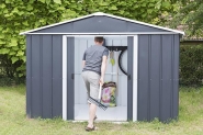 1010AEYZ - Abri de jardin métal Yardmaster - 9,03 m² - galvanisé, portes coulissantes, montage facile_2