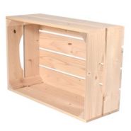 Caisse en bois S2 - Simply A Box - L36 x H20 x P54 cm - Bois brut et 6 coloris de lasure à l'eau_2