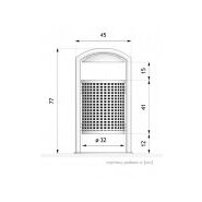 03.038.Sc - Poubelle urbaine Revo Zano - acier noir - 40L avec chapeau protège-pluie_2