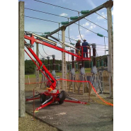 Nacelle araignée semi-automotrice transportable tout terrain ultra-polyvalente - Leguan 125 - Hauteur de travail 12.50m - Déport maxi 6.50m_2