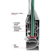 Ninfa 185 - garde-corps en verre et aluminium - Faraone - design minimal - fixation en nez de dalle_2