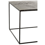 Table basse rectangulaire NIZI - métal noir et aluminium noir/vert - design moderne et fonctionnel_2