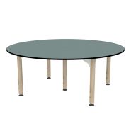 Table ronde pour enfant - Piètement en hêtre massif - Plateau stratifié compact - Diamètre 1200 mm - Réf. TA.RO_1