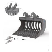 Godet squelette VN 100GD - Cangini - 1200 mm - lame HB400 pour sols mouillés et recyclage_2