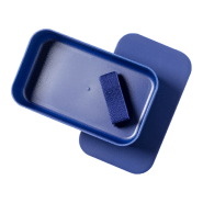 Boîte lunch - plastique PP avec sangle élastique - 1000 ml - couleur bleu foncé_2