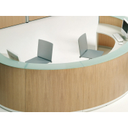 Banque d'accueil modulaire personnalisable - BENGENTILE avec options LED et PMR_2