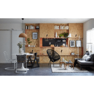 Porte coulissante en bois - 204 x 73 cm - Blanche, Prépeinte, Âme alvéolaire_2