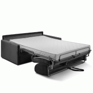 Canapé convertible express Sun Limited 140 cm - Matelas 14 cm - Velours taupe - Fabrication artisanale italienne_2