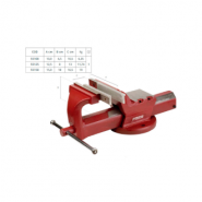 Étau d'établi parallèle - Guide carré 100mm - PIH55100 - Acier forgé avec mors interchangeables_2