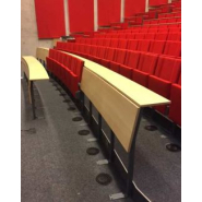 Fauteuil   d'amphithéâtre  à piétement latéral métallique avec Assise relevable - EUCLIDE_2