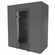 Kit complet pour cabine hammam à carreler avec spots RGB et bancs inclus