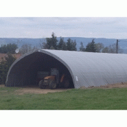 Tunnel de stockage Basilique - structure en acier galvanisé - couverture PVC 650g/m² - 10.30 x 6 x 4.76 m - ancrage au sol avec platine_2
