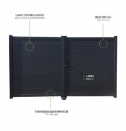 Portail aluminium Strasbourg - Gris anthracite RAL 7016 - Battant ou coulissant - portstr180350g_2