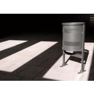 Poubelle publique BCN PA606 - en acier avec traitement Ferrus anticorrosion_2