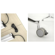 Table polyvalente rabattable sur roulettes So Leon_2