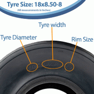 18x8.50-8 Multi Rib Turf Lawnmower Tyre 6ply Hay Bob Turner Hay Rake Wanda P508_2