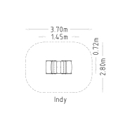 Balançoire à bascule Indy - 4 places pour aires de jeux - Fondation à enterrer - réf 8051408 - Hags_2