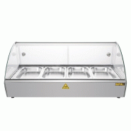 Vitrine chaude à poser - 4 bacs GN 1/3 - 80 cm | Buffalo - CW147_2