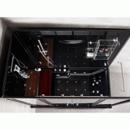 COMBI BALNEO DOUCHE HAMMAM CBH BLACK ARCHIPEL® 179X97 - GAUCHE_2