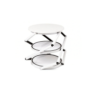 Comptoir publicitaire vitrine - pliable en acier avec étagère et visuels personnalisables_2