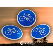 Panneau B22a - Zone cycliste obligatoire - WP Signalisation - Résine thermoplastique recyclable_2