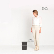 Poubelle composteur avec support mural - Volume S de 12 litres - Brabantia Sort & Go - Fir Green_2