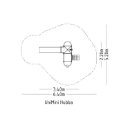 Structure multi-jeux Unimini Hubba - 3 à 5 ans - 8046684 - Hags - Poteaux bois et panneaux HPL_2