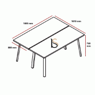 Bureau Bench 2 personnes Ogi A - MDD. - Bouleau Clair, 121_2