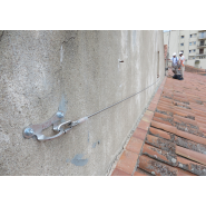 Ligne de vie en façade standard - dispositif d'ancrage horizontal conforme EN795:2012 classe C_2