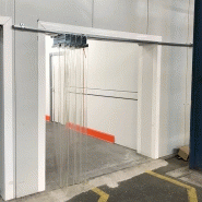 Rideau à lanières pvc coulissant accordéon sur mesure_2