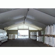 Tente de stockage fermée en aluminium - Couverture en bacacier - Dimensions 25 x 15 x 3 m - Ancrage au sol avec platine_2