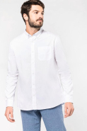 Chemise de travail en coton manches longues Nevada homme - Réf: K586 - Tissu sergé toucher peau de pêche - Marque Kariban_2