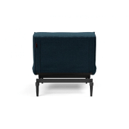 Innovation Living Fauteuil Splitback Styletto Convertible - Lit 90x115 cm - Pieds fuseau noir - Tissu Argus Navy Blue_2
