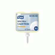 Recharge savon liquide doux mini tork 475ml s2 carton de 8x475ml (420502)_2