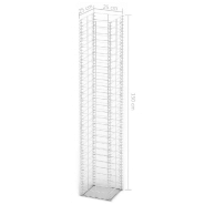 Vidaxl jeu de panier de gabion 3 pcs fil galvanisé 25 x 25 x 150 cm 141046_2