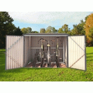 Coffre en métal pour 4 vélos - 4,02m² - Dimensions 203 x 198 x 157/142 cm_2